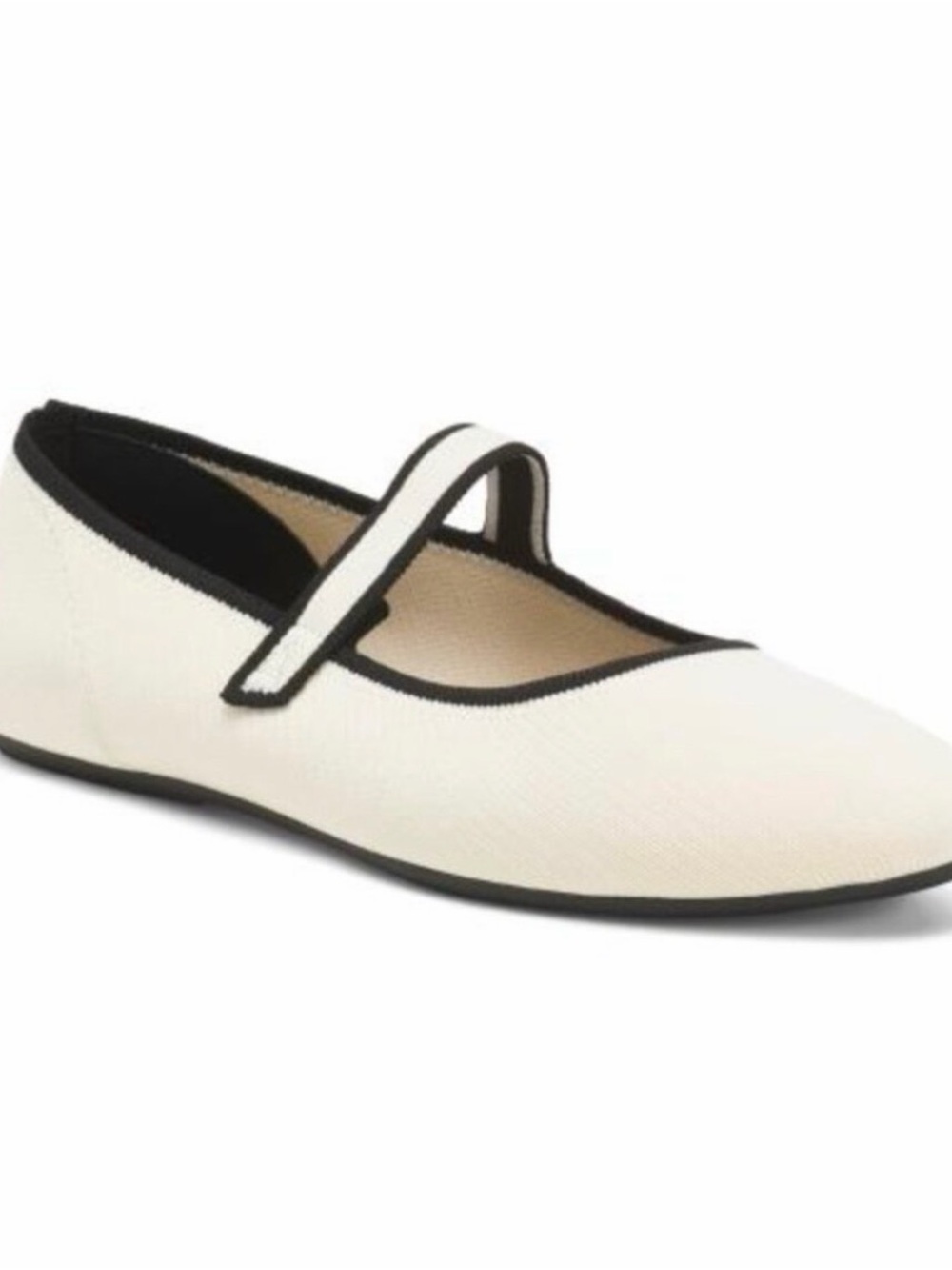Aersoles Eggnog/Black Boaz Flat Mary Jane Size 8